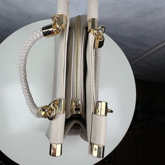 Bebe Aliah Stud Micro Shopper Crossbody Bag In Light Beige No Crossbody Strap - Picture 5 of 13